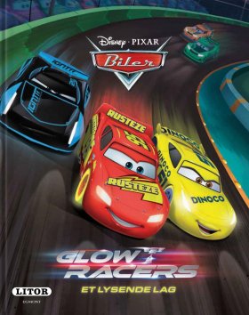 LESEBOK WD BILER - GLOW RACERS - ET LYSE